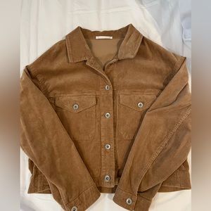 Brown Uniqlo Courdoroy Jacket, short waisted